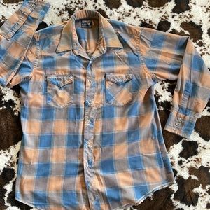 Vintage Wrangler Cowboy Cut Pearl Snap